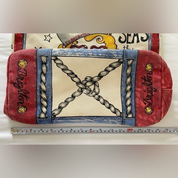 Brighton “Seas The Day” Canvas Beach Bag Large - Picture 10 of 10